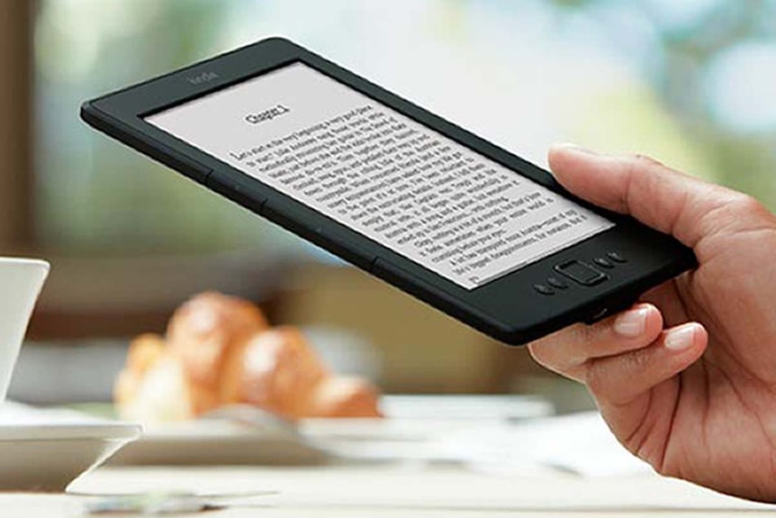 A Kindle ebook reader