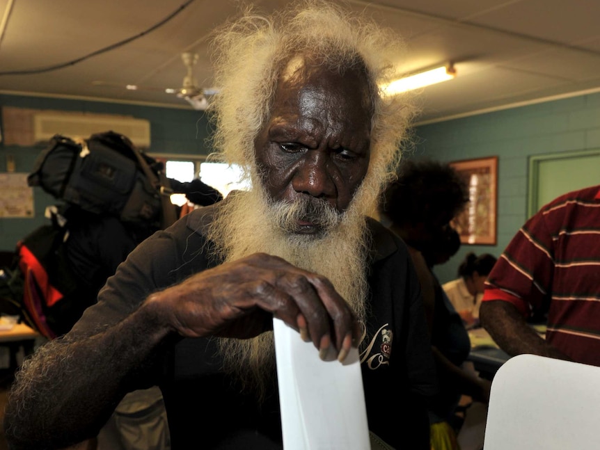 Remote mobile polling at Gunbalanya, a remote Northern Territory community.