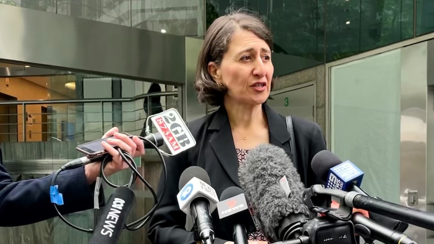 Gladys Berejiklian addresses the media