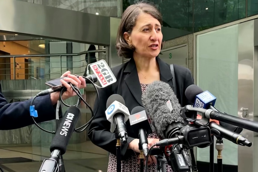 Gladys Berejiklian addresses the media