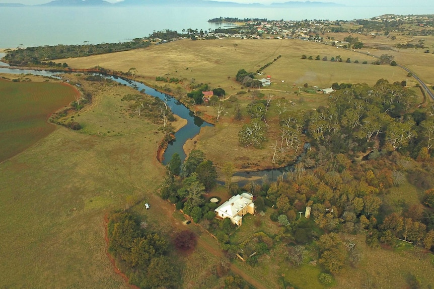 An aerial view of the east cost property proposed to house a resort.