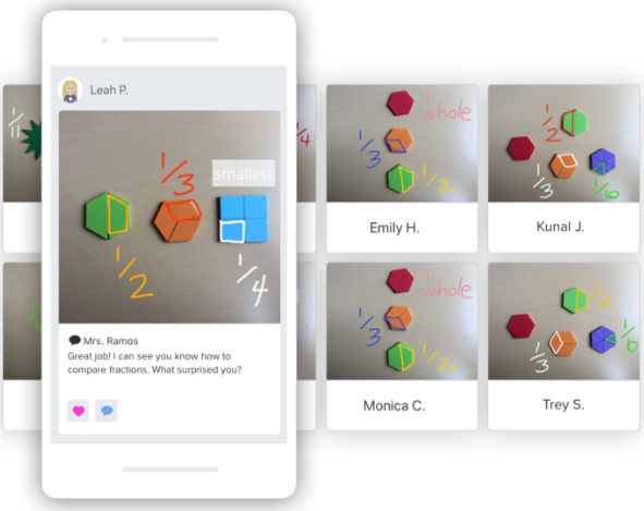 A screenshot of Seesaw photographs.