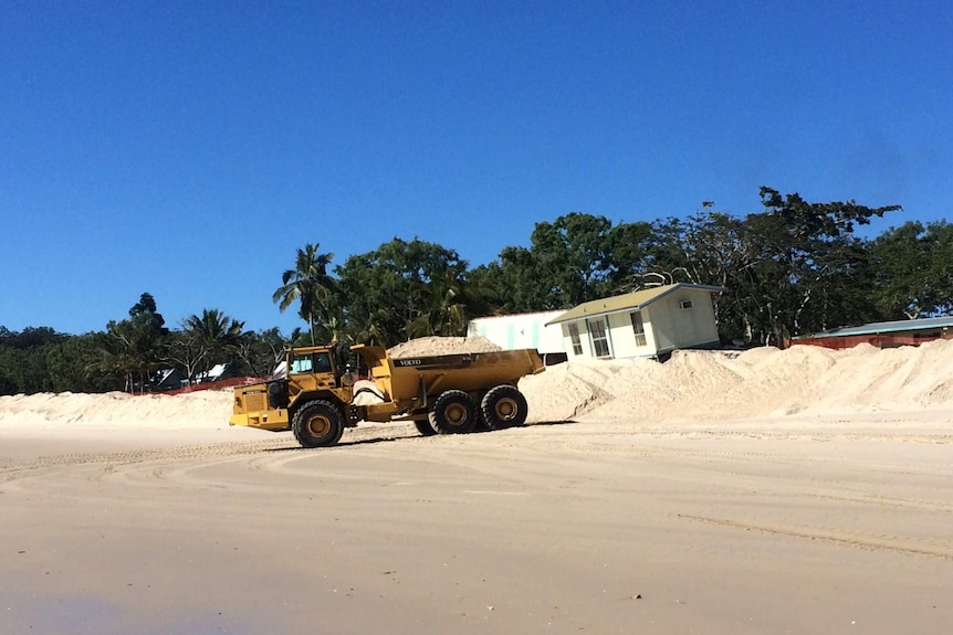 Sand being moved on Great Keppel Island