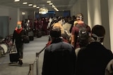 Long queue at Sydney Airport