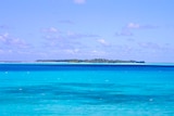 A flat coral atoll at Cocos Keeling Islands