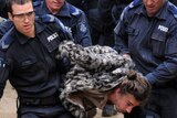 Occupy protestors are removed by police at City Square in Melbourne