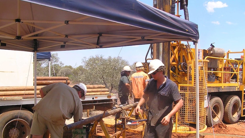 Barrambie exploration drilling crew