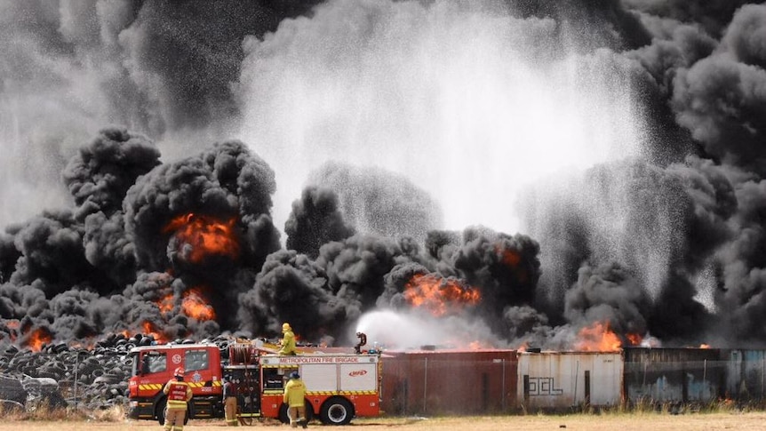 Water is dropped on the Broadmeadows fire