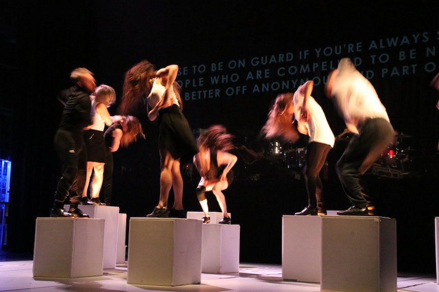 Dancers during an event called Monumental