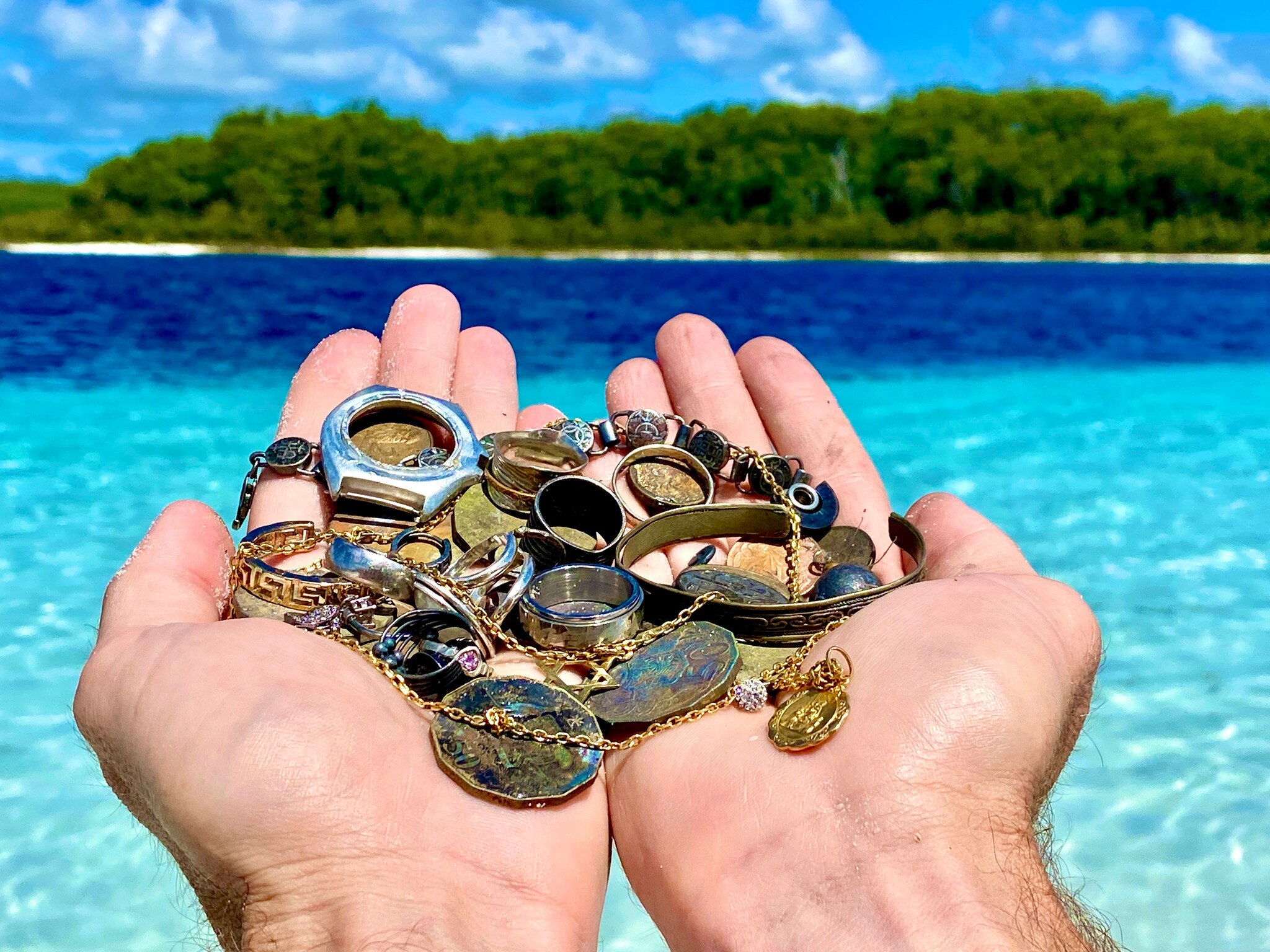 Leigh Webber holds a handful of lost treasures. 