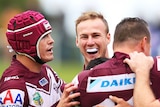 Manly celebrates another Hiku try