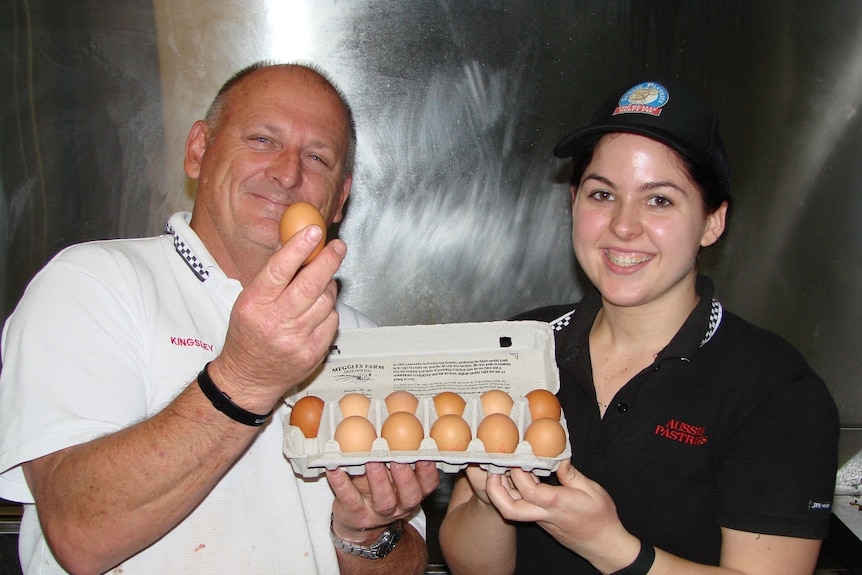 Manager Kingsley Schilling with grill chef Renae MacLachlan