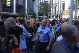 Evacuees wait outside Brisbane's Supreme Court