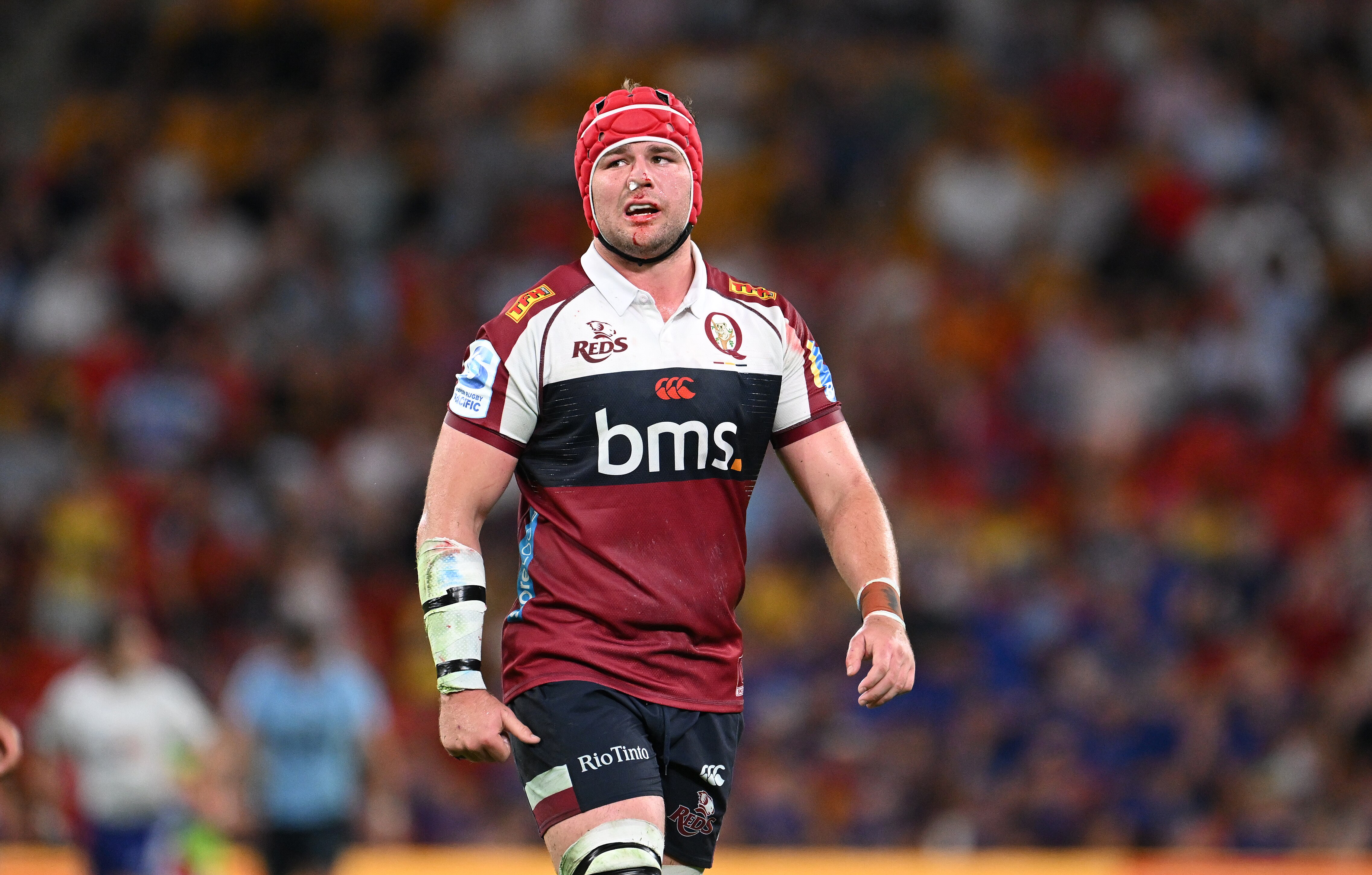 Harry Wilson jugando para los Reds de Queensland en 2025.