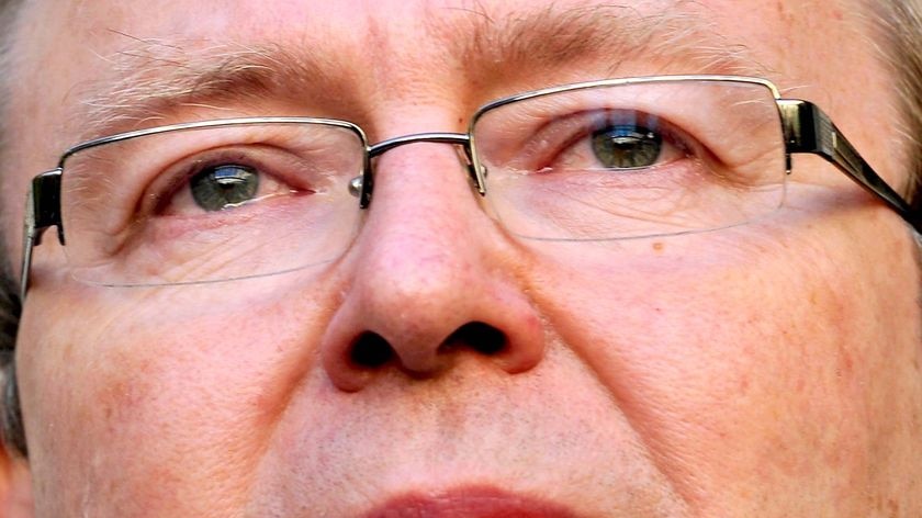 Political assassination: Kevin Rudd was ousted in a Labor leadership coup yesterday.