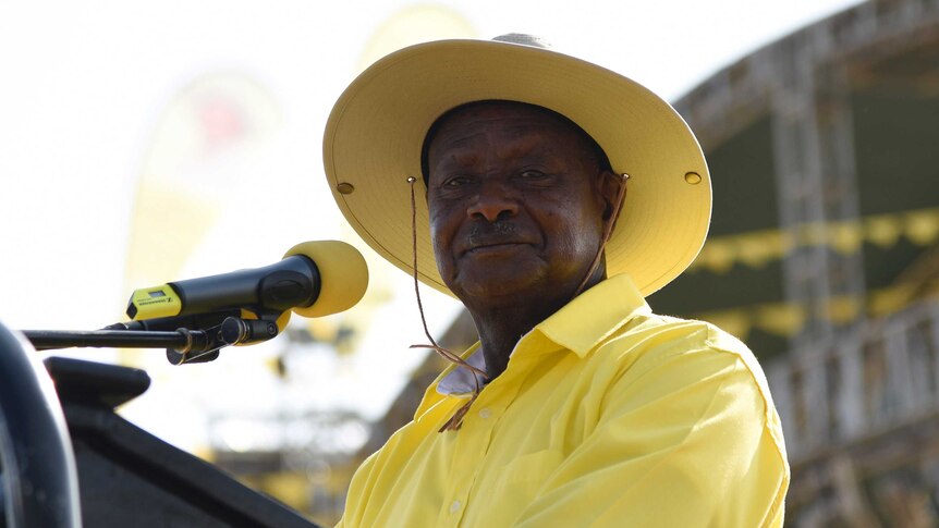 Uganda's president Yoweri Museveni