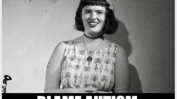 A Facebook post showing an image of Eurydice Dixon and the words: "Her killing was not men's fault - blame autism".
