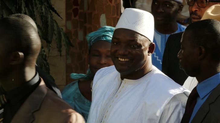 The Gambia's newly-inaugurated President Adama Barrow