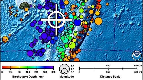 Tonga quake graphic