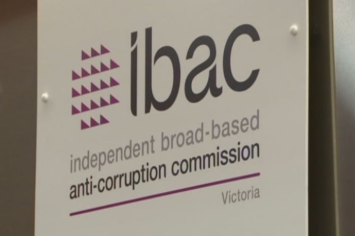 A sign for Victoria's Independent Broad-based Anti-corruption Commission (IBAC).