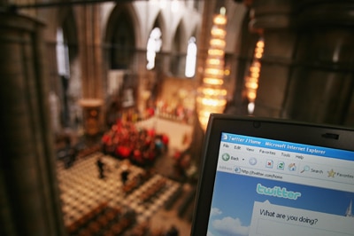 File photo: Westminster Abbey's online editor using Twitter (Getty Images: Dan Kitwood)