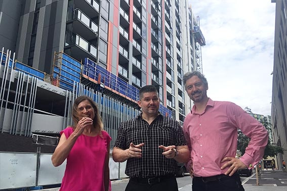 Ms Hughes, Mr Toderian and Mr Leighton meet in Brisbane to discuss the cities "average" layout.