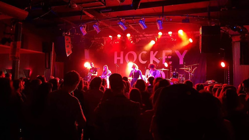Perth band Boat Show performing live in support of Hockey Dad at The Gov in Adelaide, March 2018