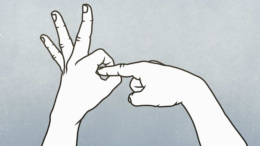 Illustration of fingers mimicking sex