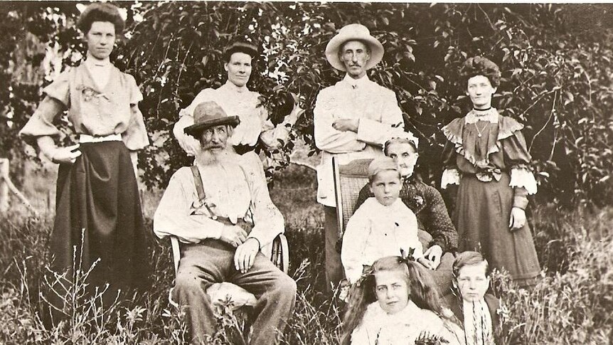 Old photo of the Phillips family.