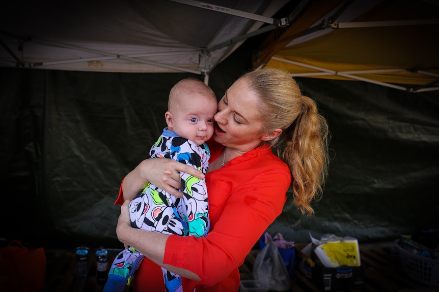 Stephanie Van Vugt and son Sebastian