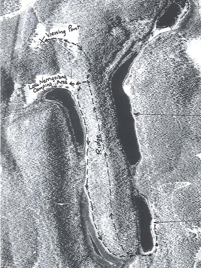 Aerial image of Thirlmere Lakes - taken in October 1983