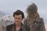 Han Solo and Chewbacca on set of Solo.