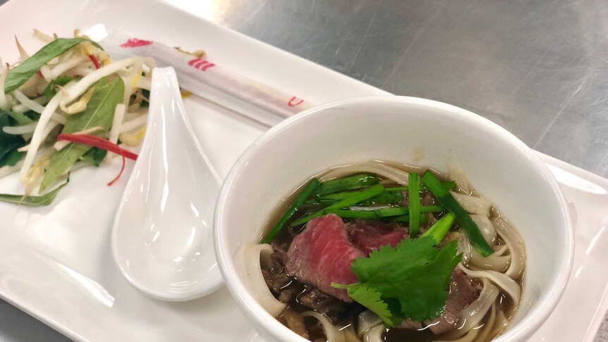 Vietnamese pho with mutton