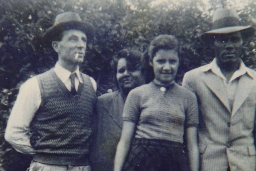 Jessie Smith with family, 1945.