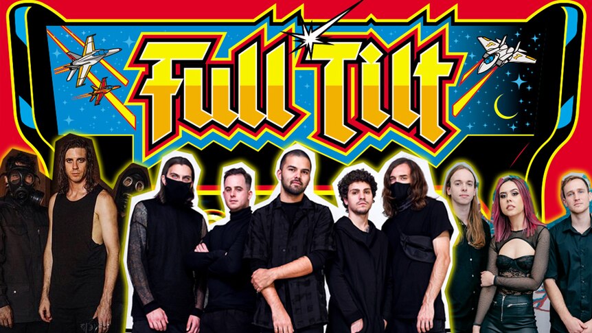 A collage of the Full Tilt 2021 line-up: In Hearts Wake, Northlane, Yours Truly