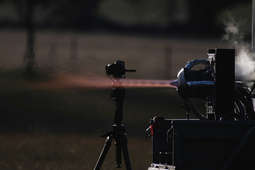 Rocket engine plume.