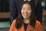 Dentist Trudy Lin at a media conference.