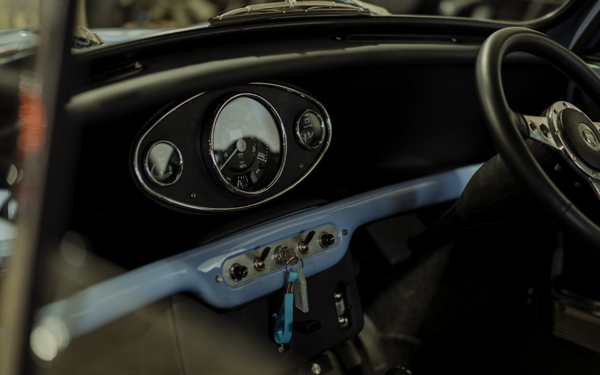 Small blue car