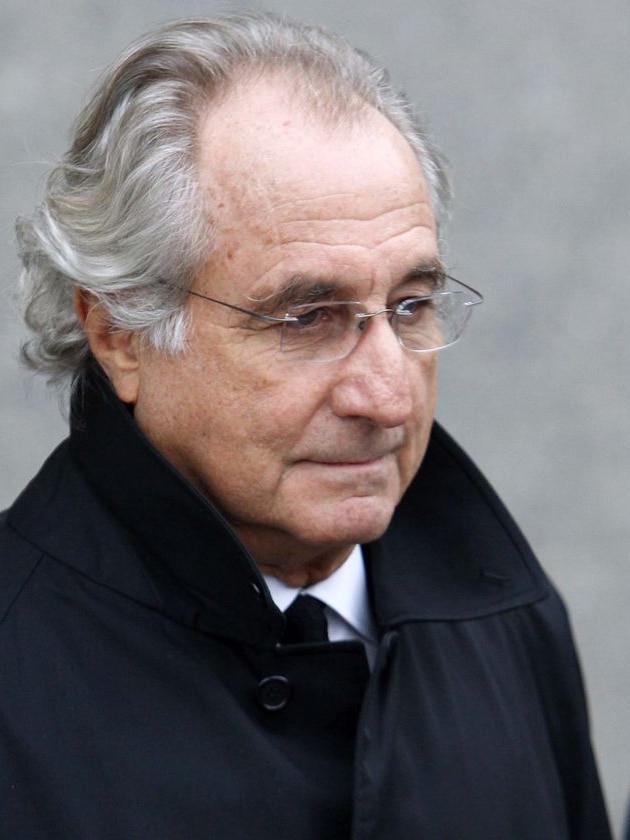 Wall Street fraudster Bernard Madoff exits the Manhattan federal court house