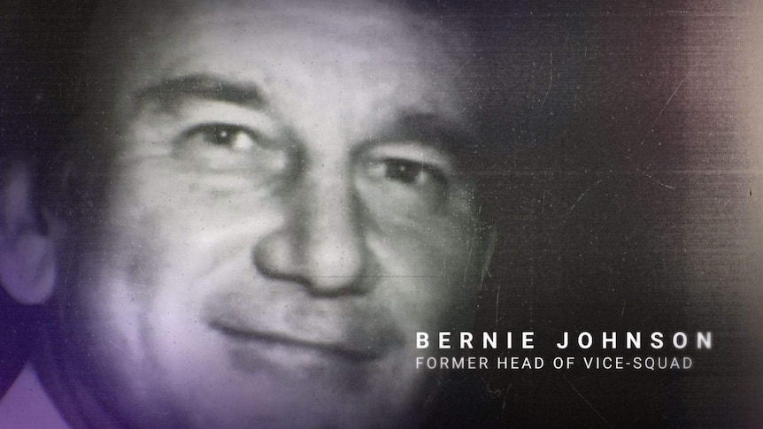 A black-and-white photograph of Bernie Johnson, with his name and title