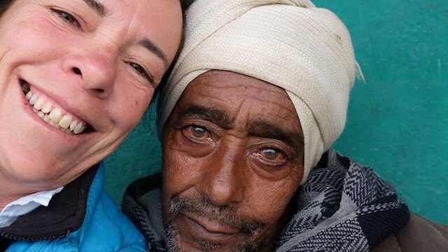 Catherine Wheatley and Ethiopian villager.