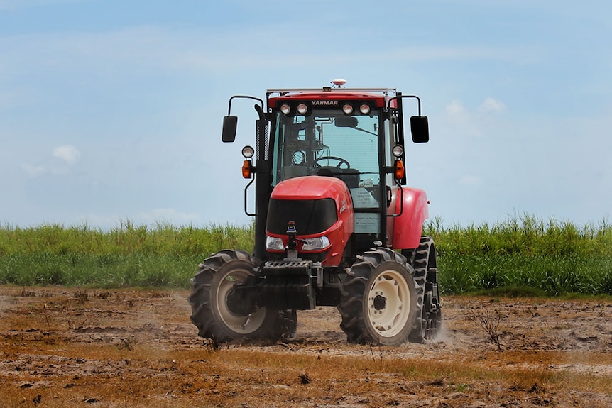 Driverless tractor in Mackay