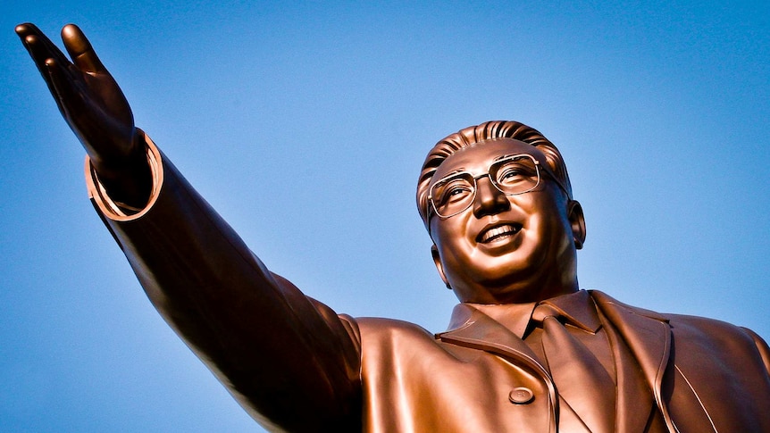 A statue of Kim Il-Sung in North Korea.