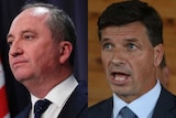 Former Water Minister Barnaby Joyce and current Energy Minister Angus Taylor.