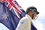 Australia captain Michael Clarke walks out to bat at Adelaide Oval