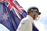 Australia captain Michael Clarke walks out to bat at Adelaide Oval