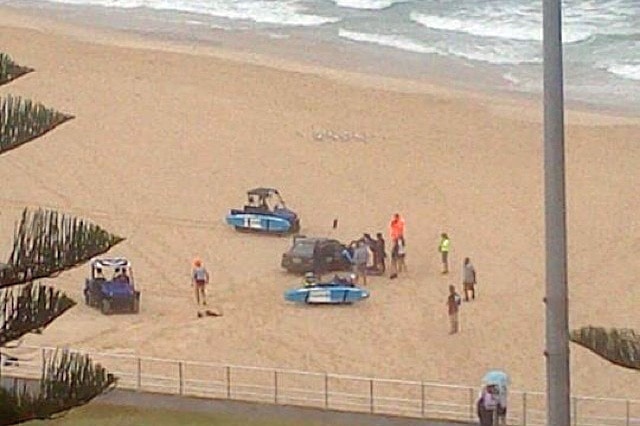 Car on sand at Bondi Beach
