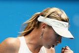 Maria Sharapova gets pumped up