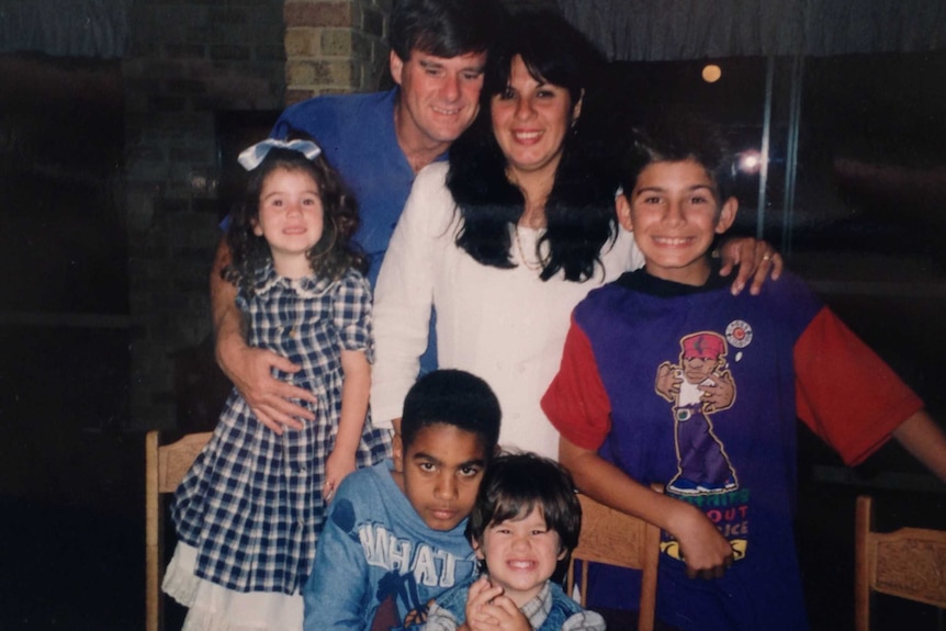 Raquel O'Brien as a little girl with her family.