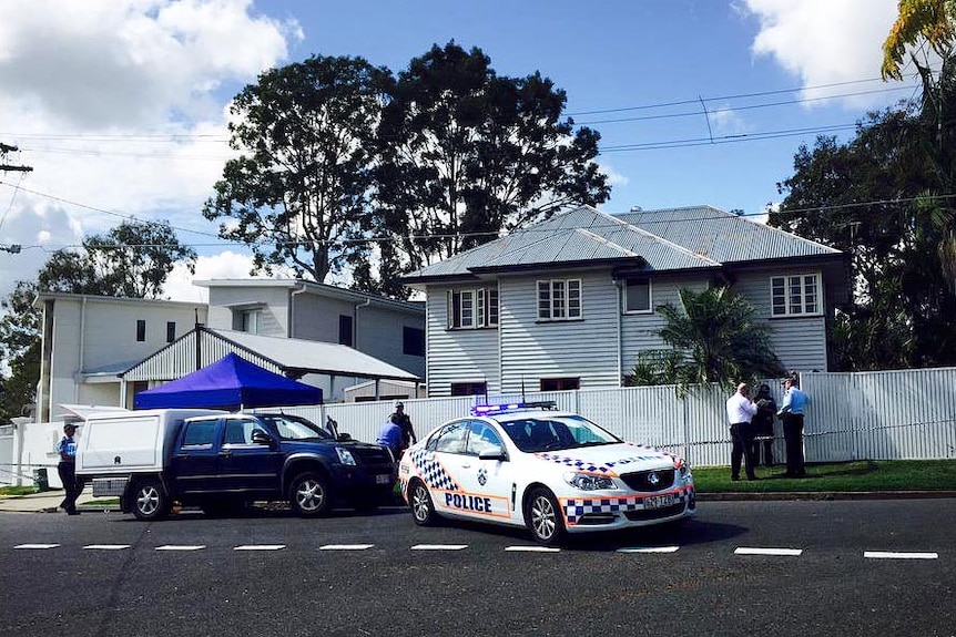 Police outside Kedron home where 6yo girl's body found on September 5, 2015.